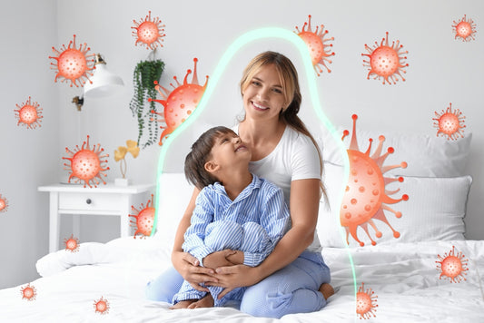 woman with young son