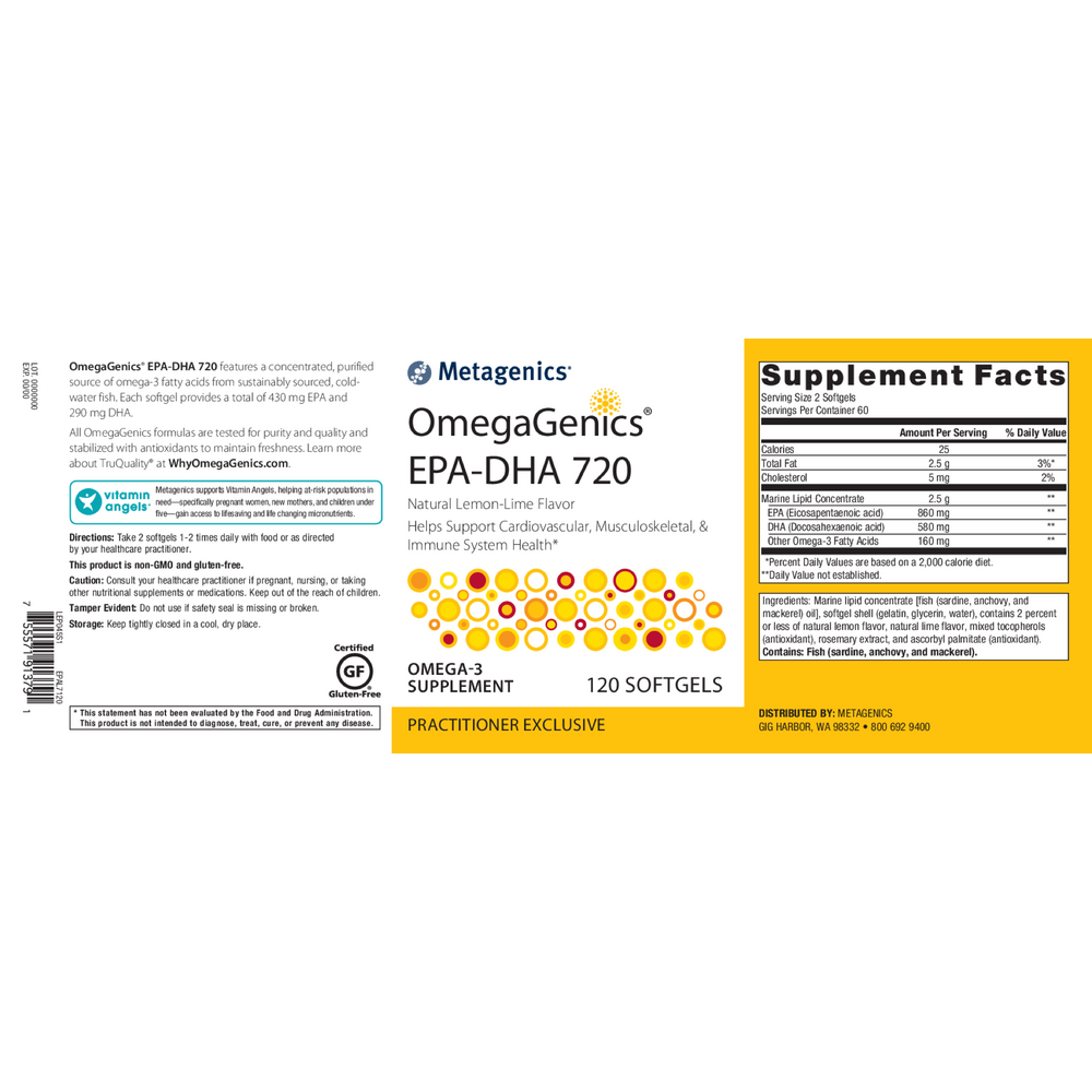 OmegaGenics® EPA-DHA 720 Fish Oil