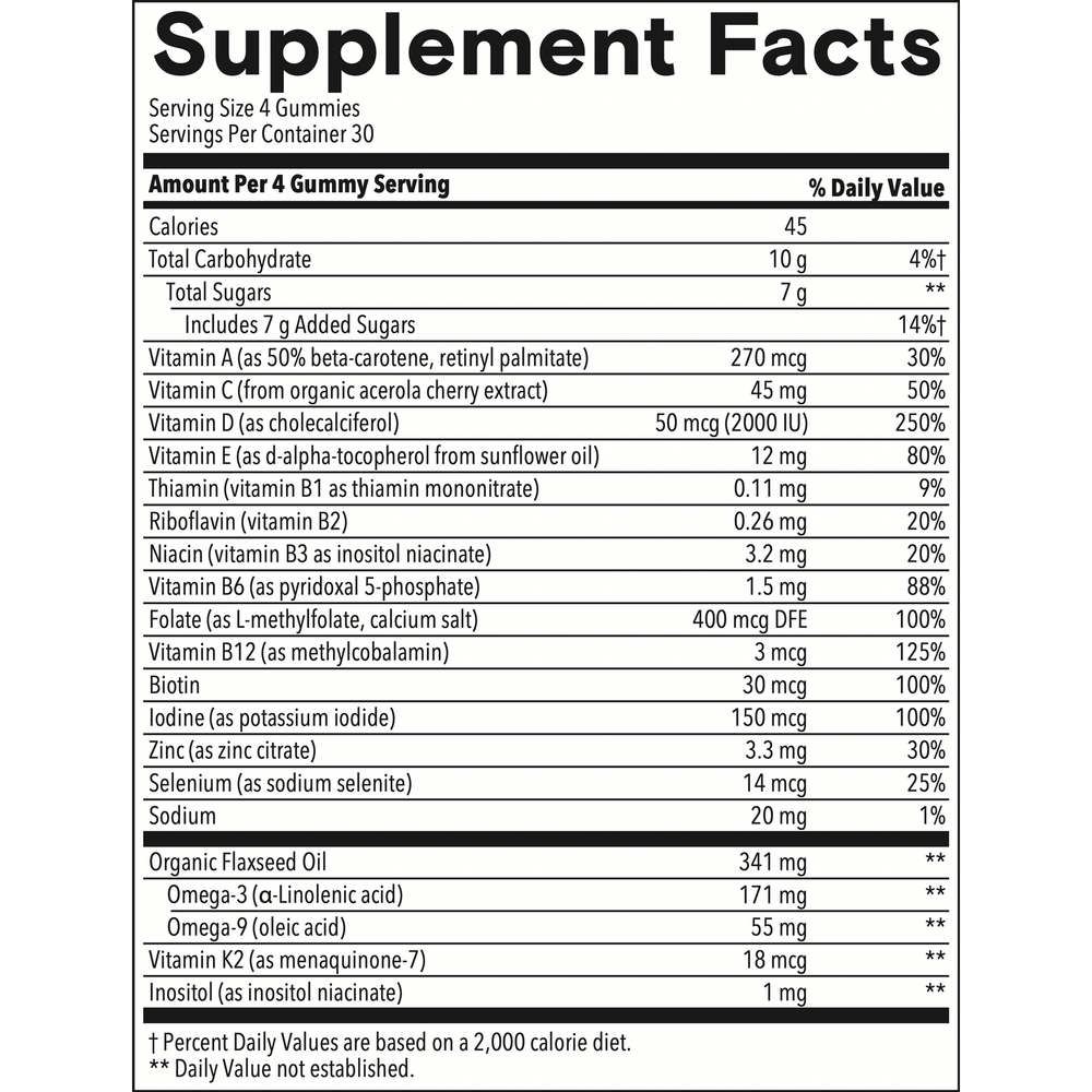 Smarty Pants Women's Complete Organic Multi Vitamin Gummies