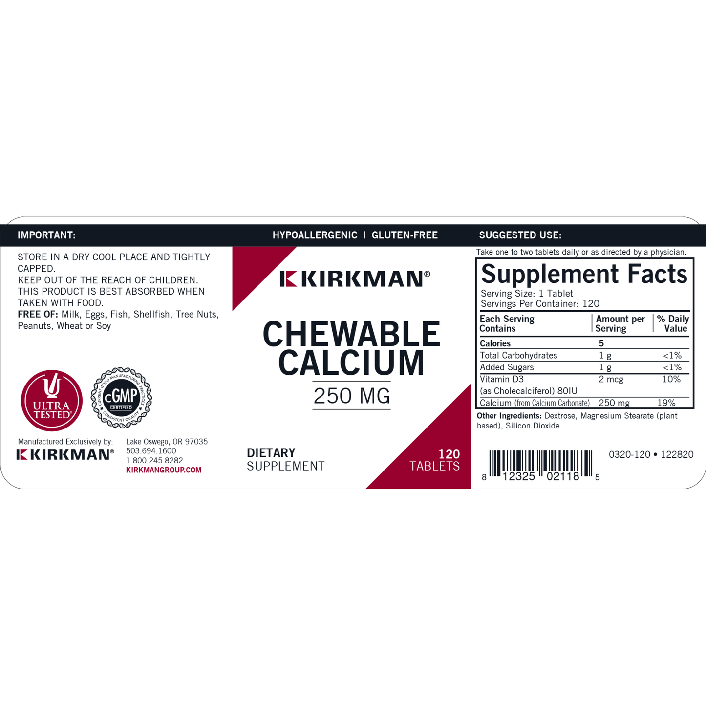 Kirkman Chewable Calcium