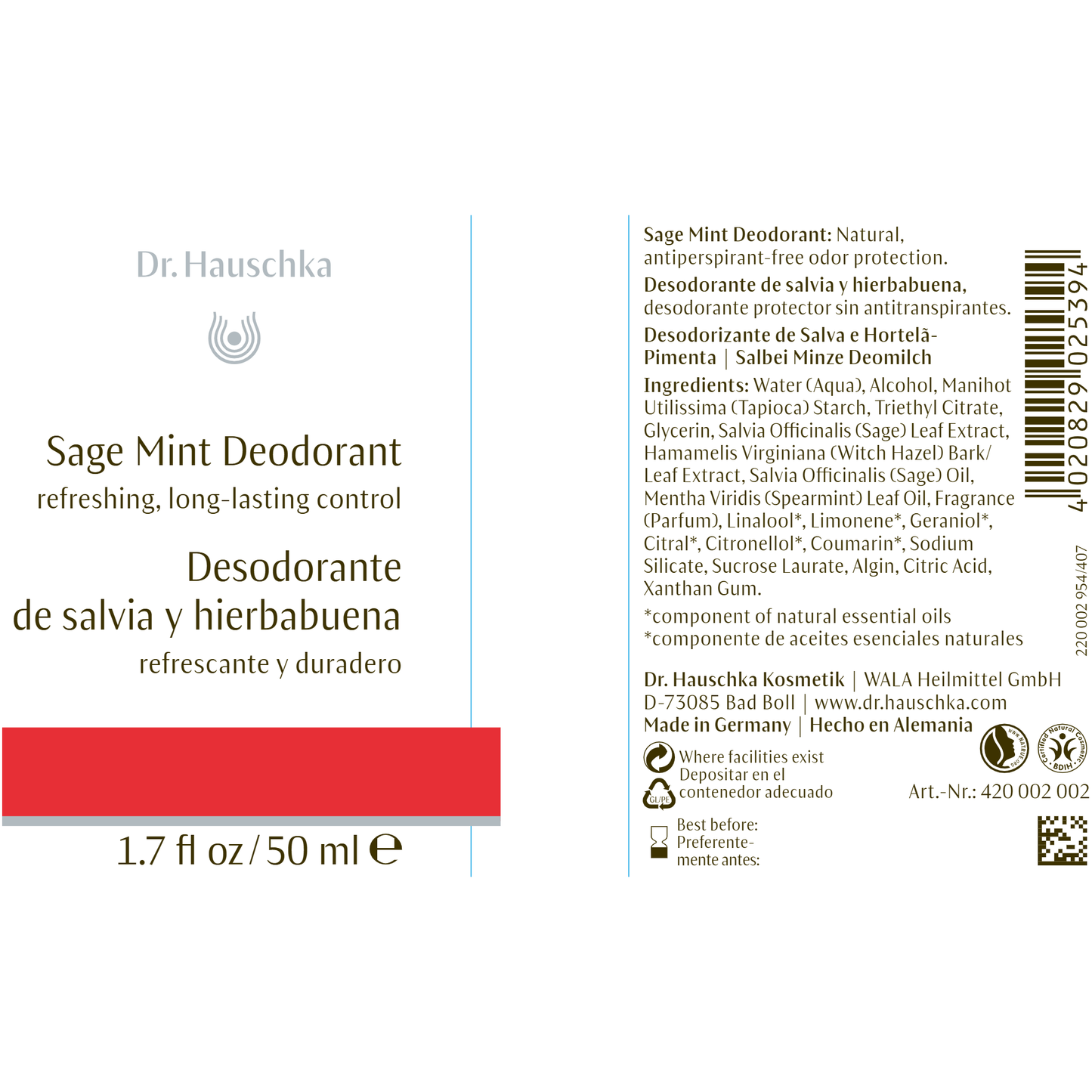 Dr. Hauschka Sage Mint Deodorant