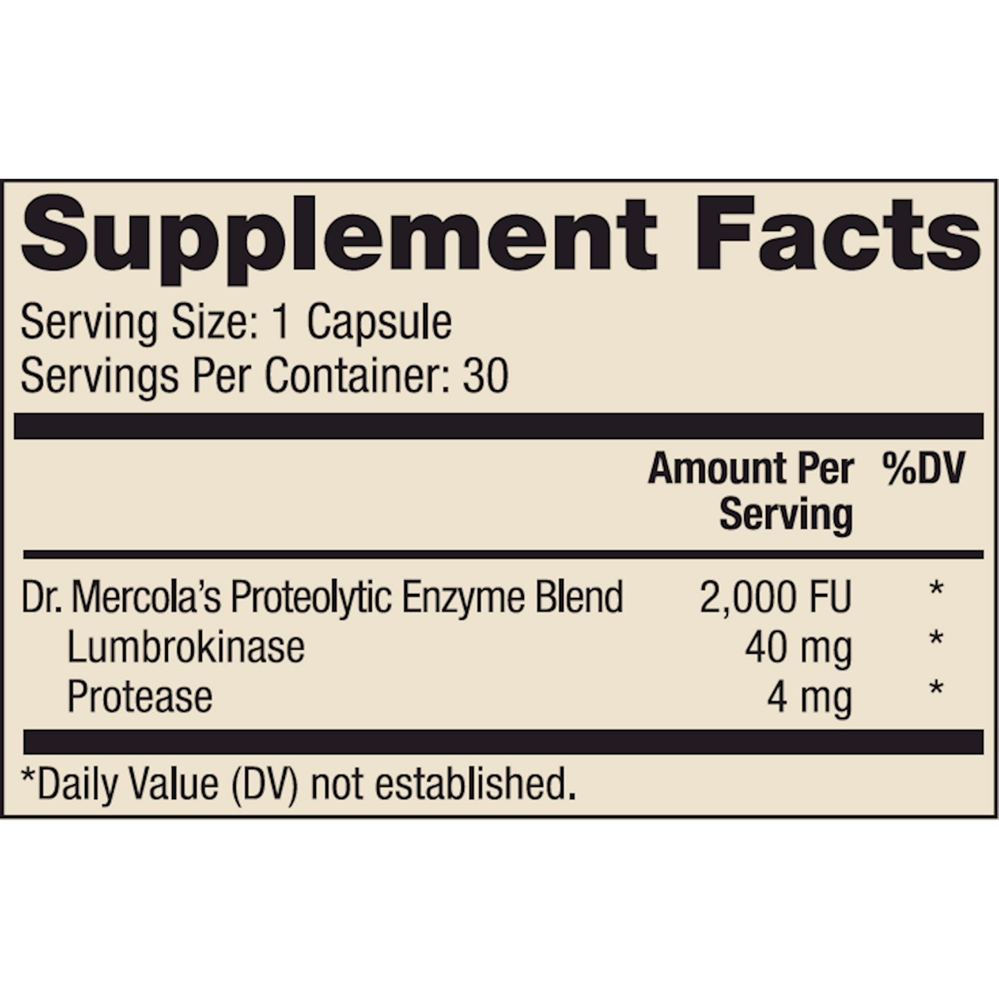 Dr. Mercola Lumbrokinase Enzymes