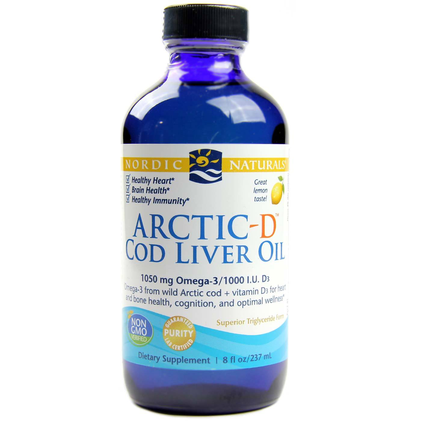 Nordic Naturals Omega-3 Plus Vitamin D Liquid - 8 oz bottle