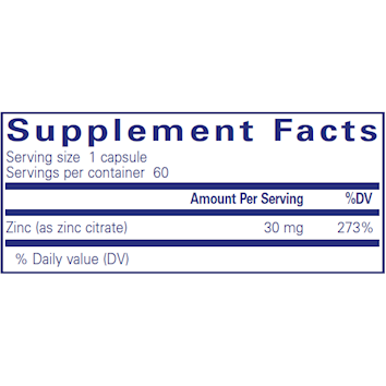 Zinc (citrate) 30 mg