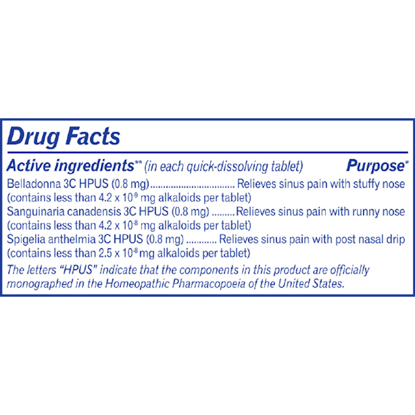 Sinus Calm Meltaway Tablets