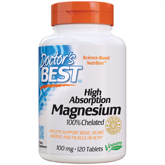 High Absorption 100% Chelated Magnesium 120 tabs