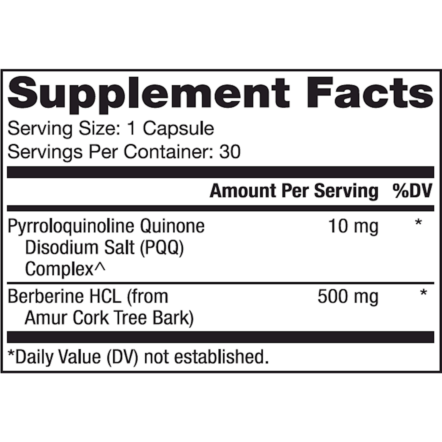 Berberine and MicroPQQ