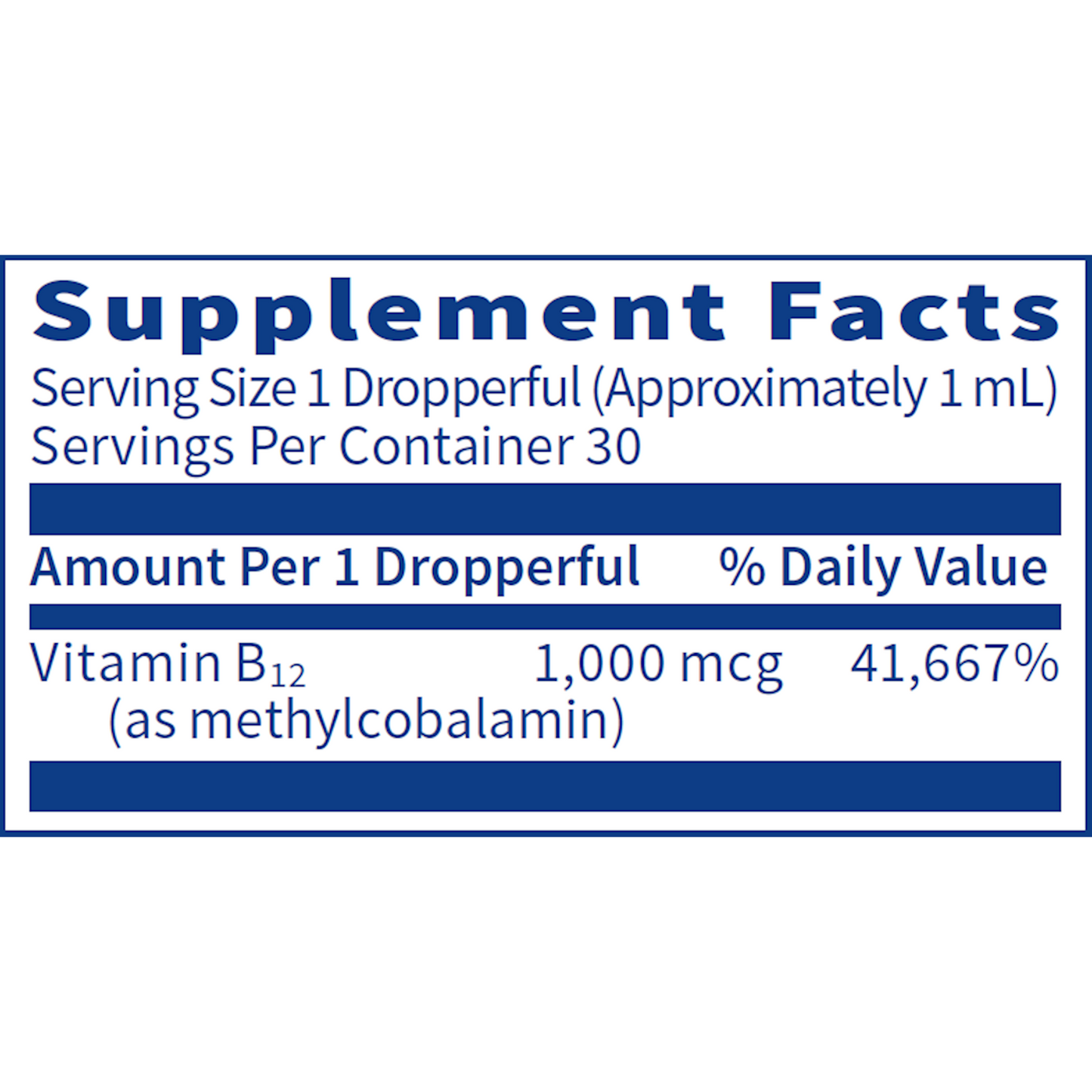 B12 Liquid (methylcobalamin) 1mg 1 fl oz