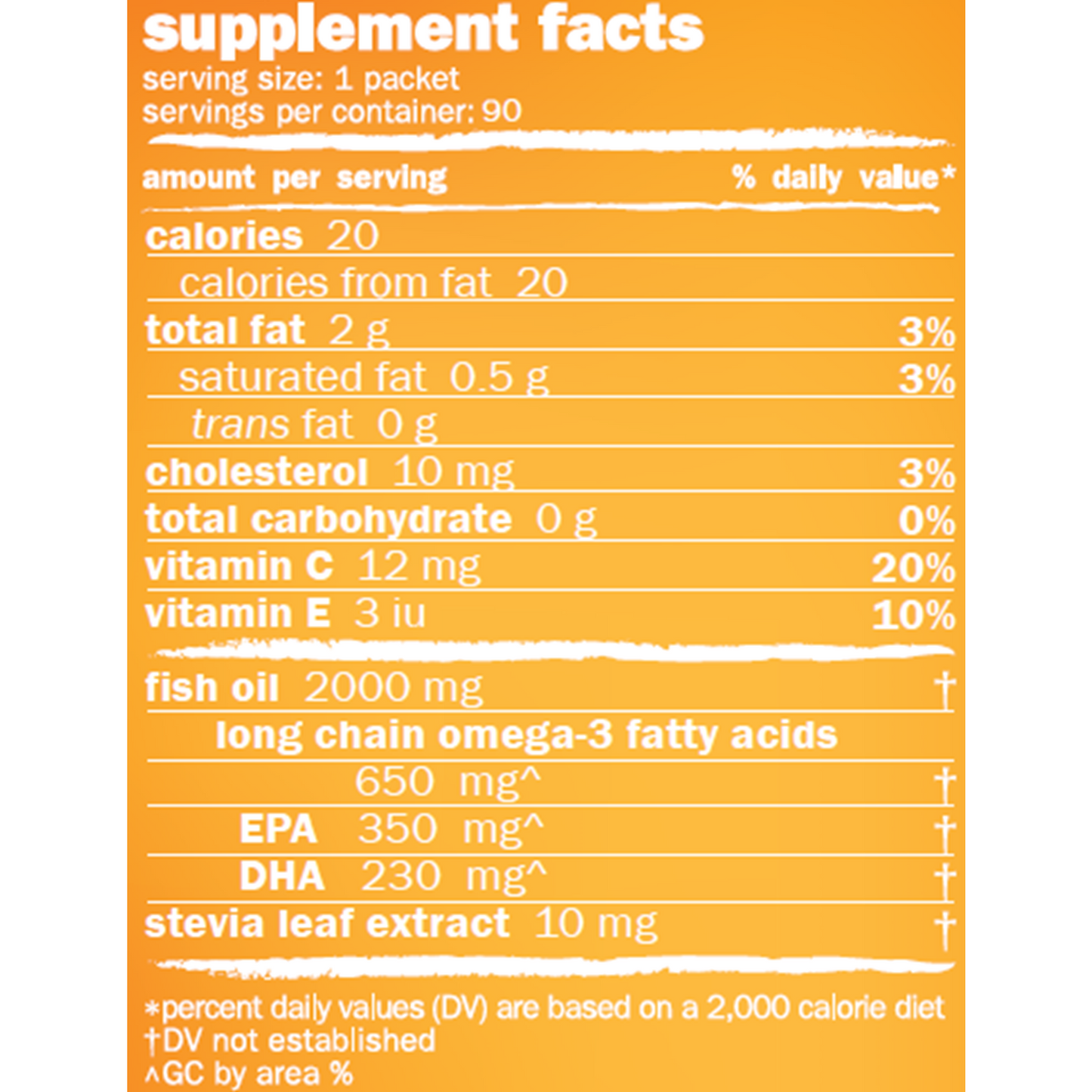 Omega-3 Squeeze Packets Orange (Back ordered with manufacturer)