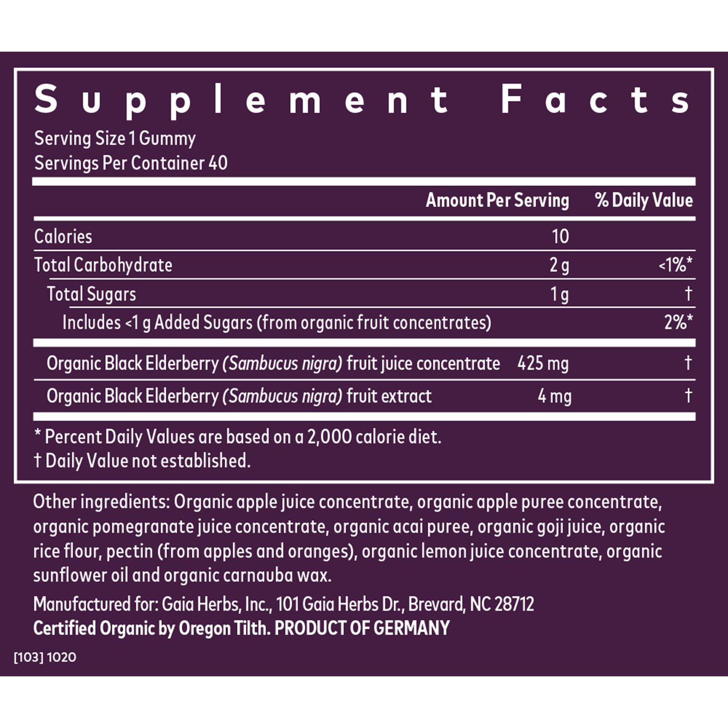 GaiaKids Daily Elderberry