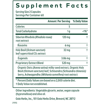 Daytime HPA Phyto-Caps   (Formerly Adrenal Support (HPA Axis)