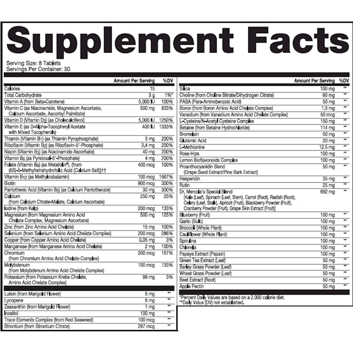 Dr. Mercola Whole Food Multivitamin Plus 240 tabs