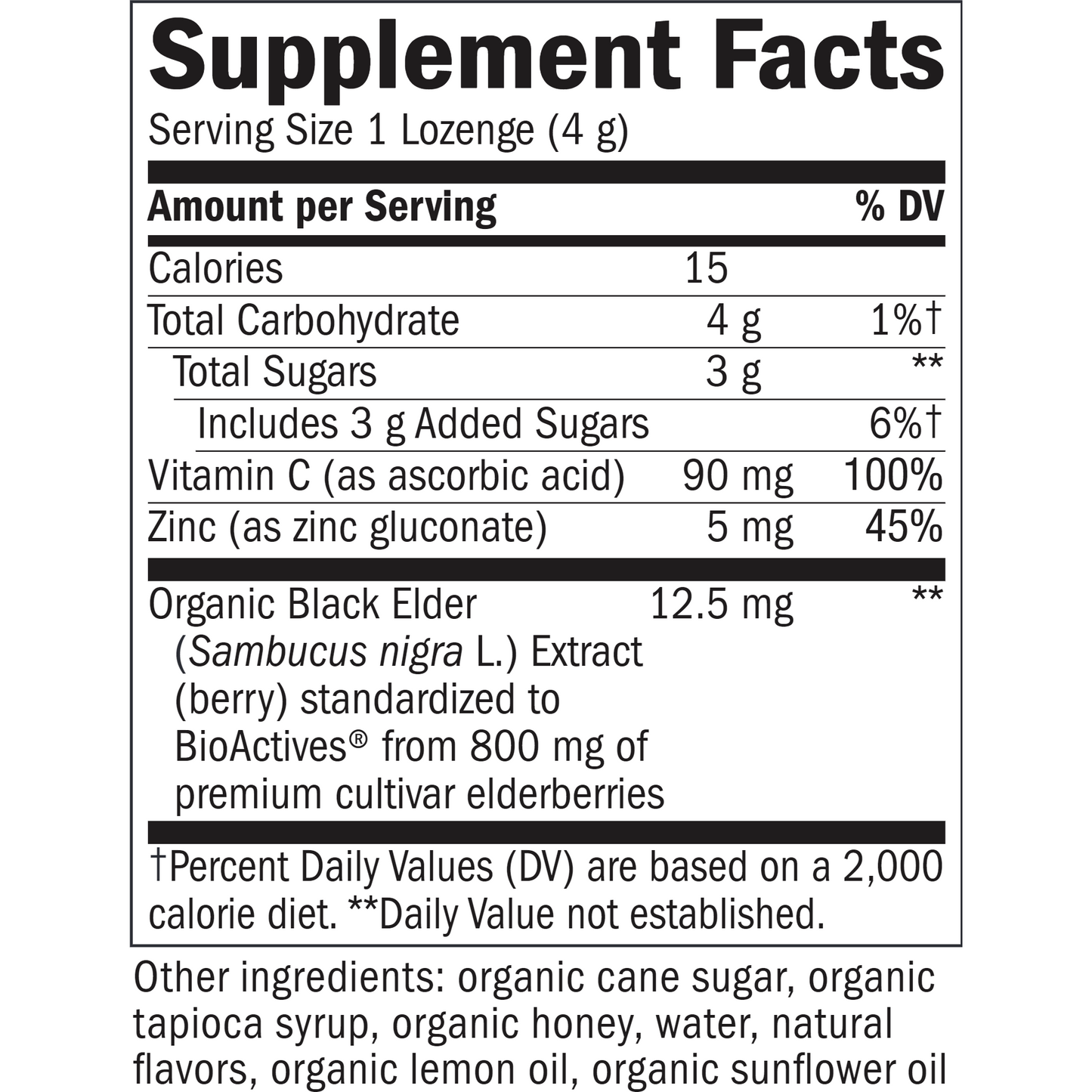 Sambucus Zinc Honey Lemon