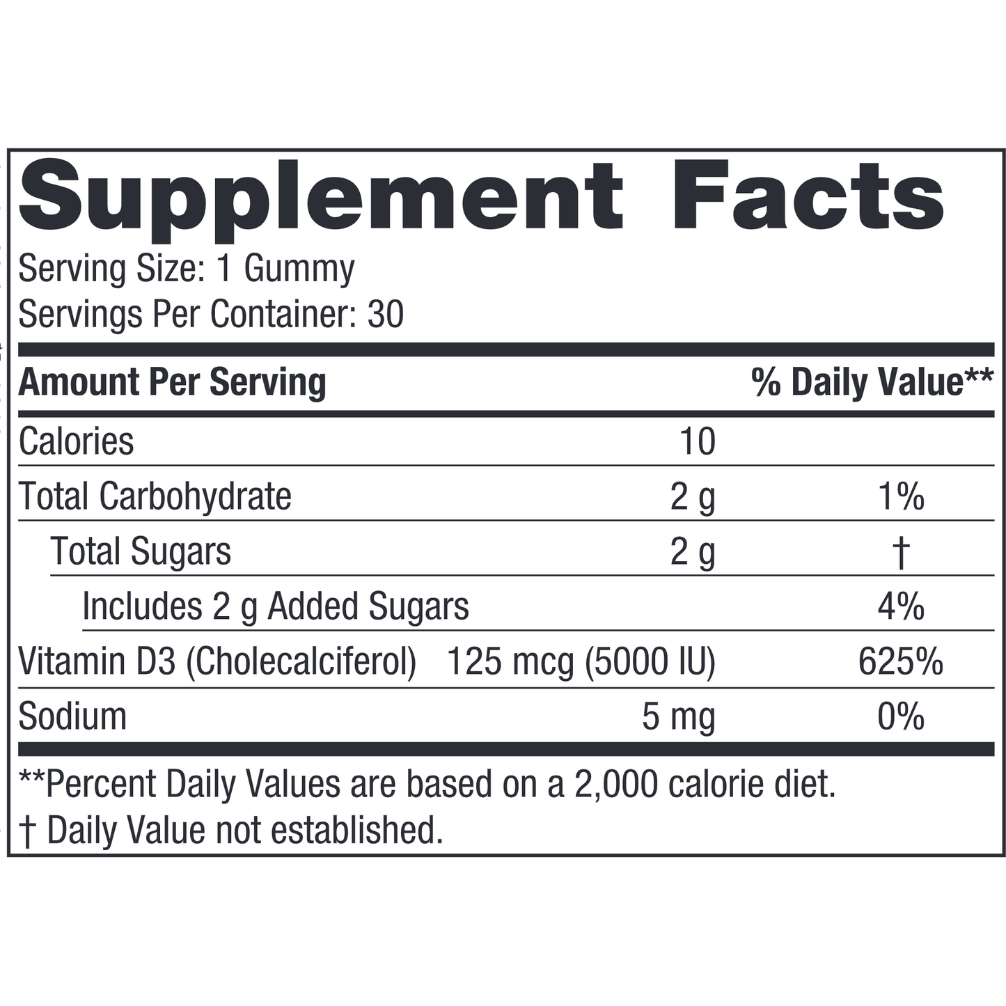 Vitamin D3 Gummies (5000 IU)
