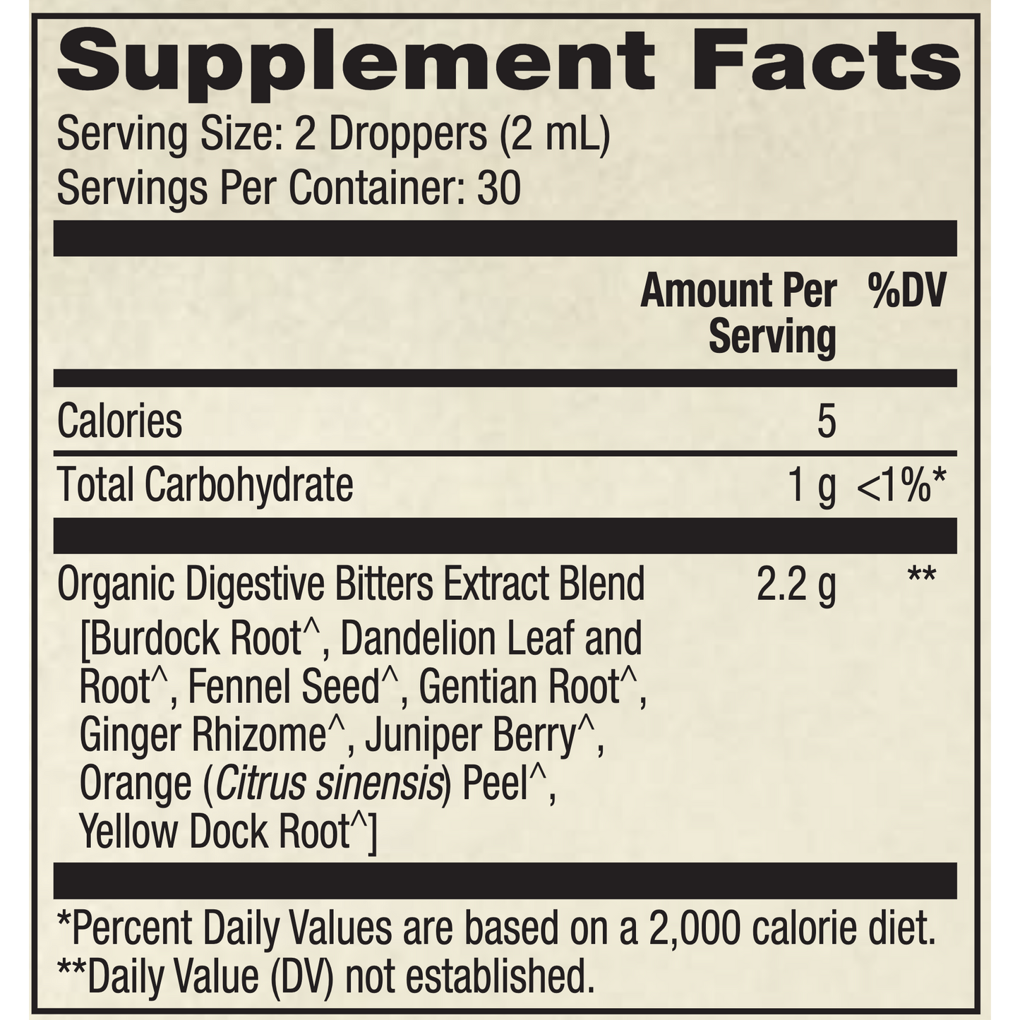 Dr. Mercola Organic Digestive Bitters (Currently on Back Order with Manufacturer)