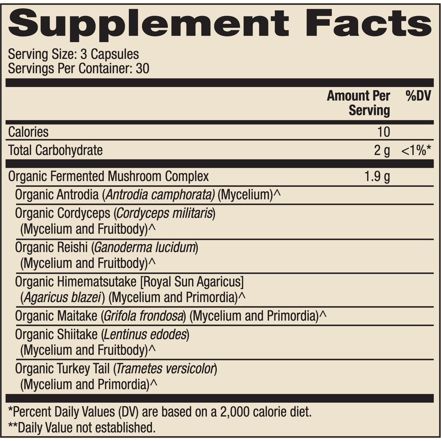 Dr. Mercola Fermented Mushroom Complex 90 caps