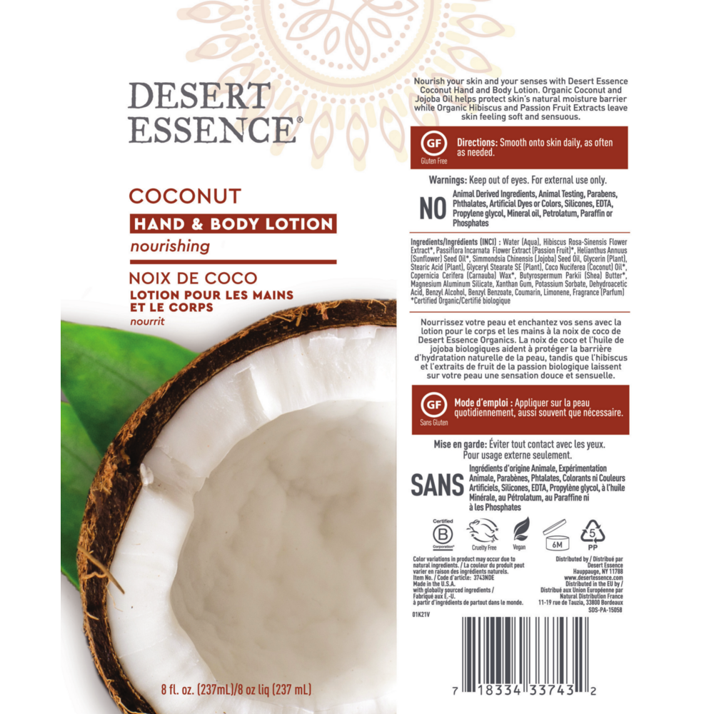 Coconut Hand and Body Lotion