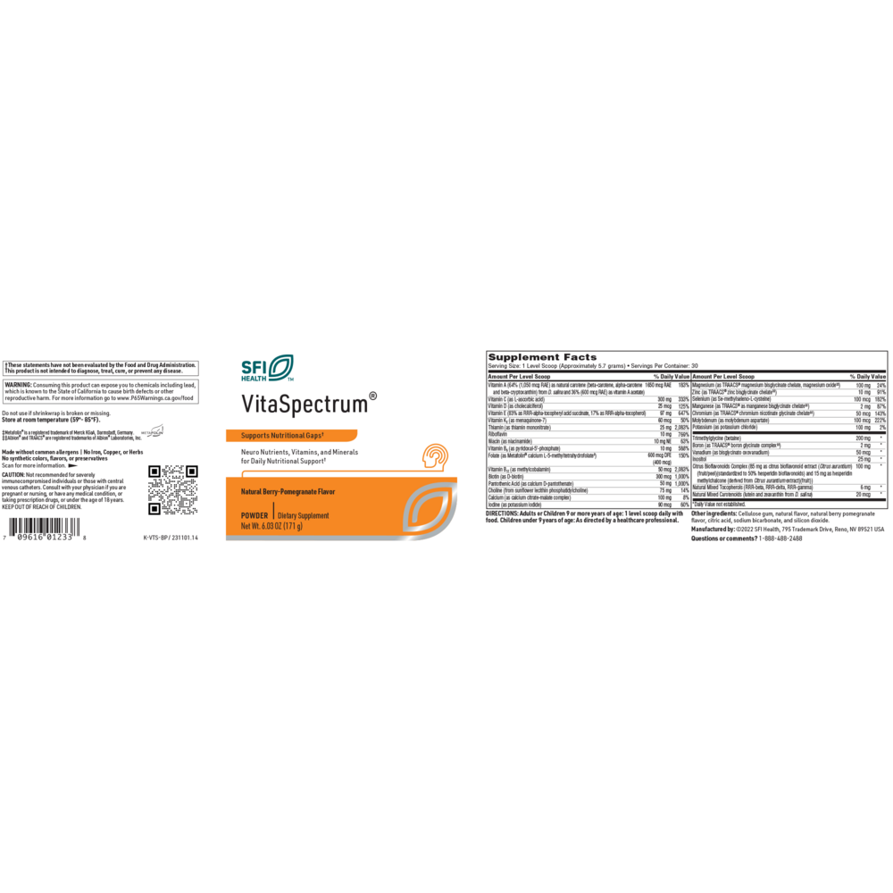 Vitaspectrum Multi-Vitamin Powder (Pomegranate)