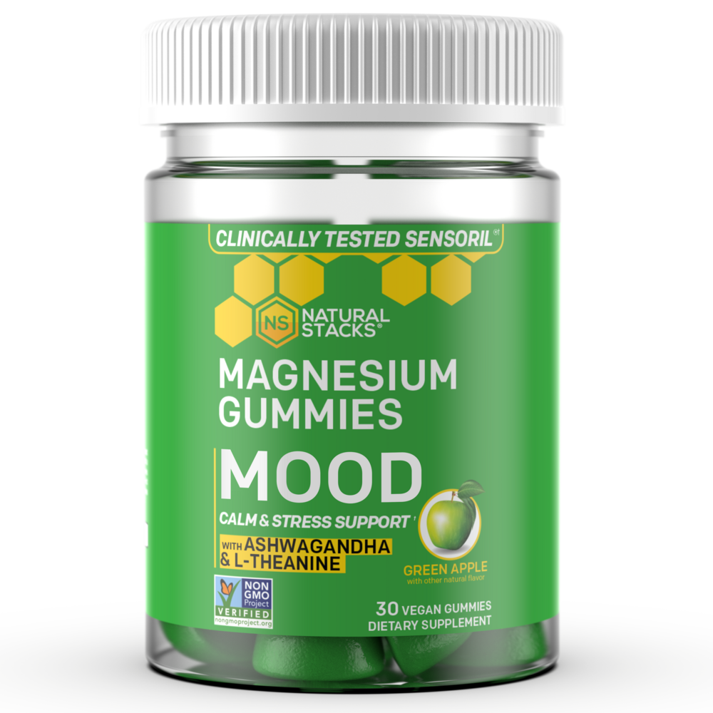 Mood Magnesium Gummies with Ashwagandha & L-Theanine, Green Apple