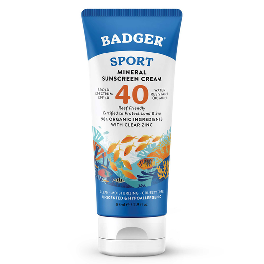 Badger Sport Mineral Sunscreen Cream 40 SPF