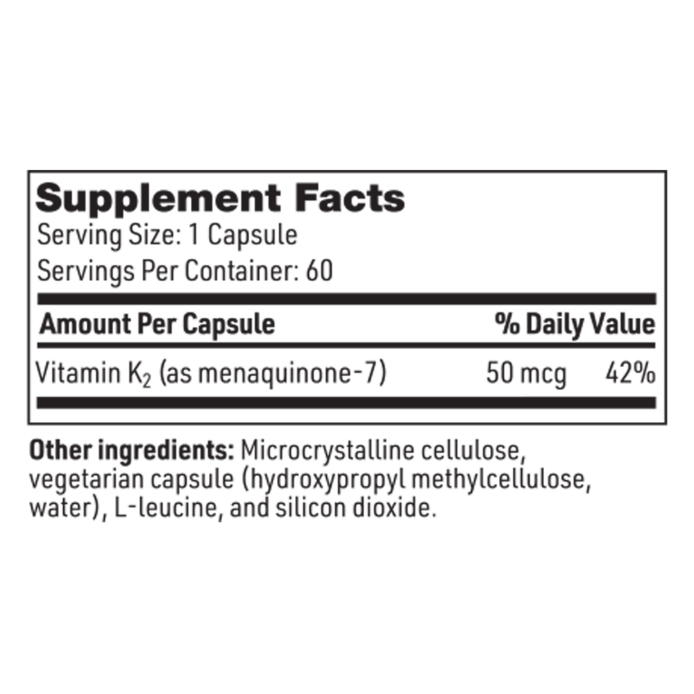 Vitamin K2 50 mcg