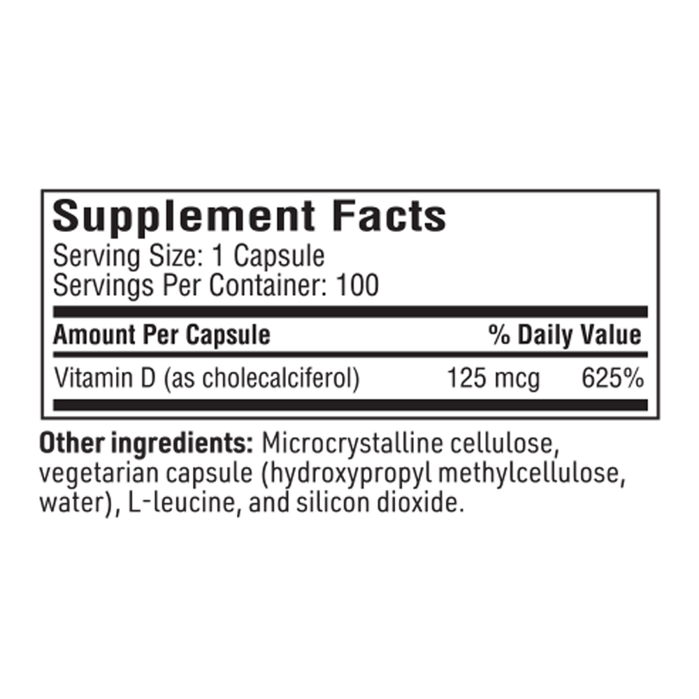 Vitamin D3 Capsules (5000 IU)