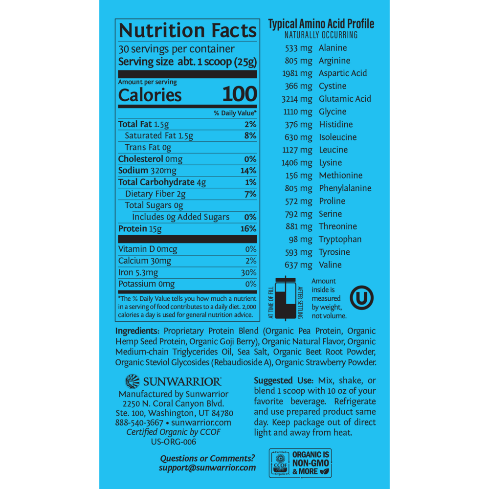 Protein Warrior Blend Berry Shortcake