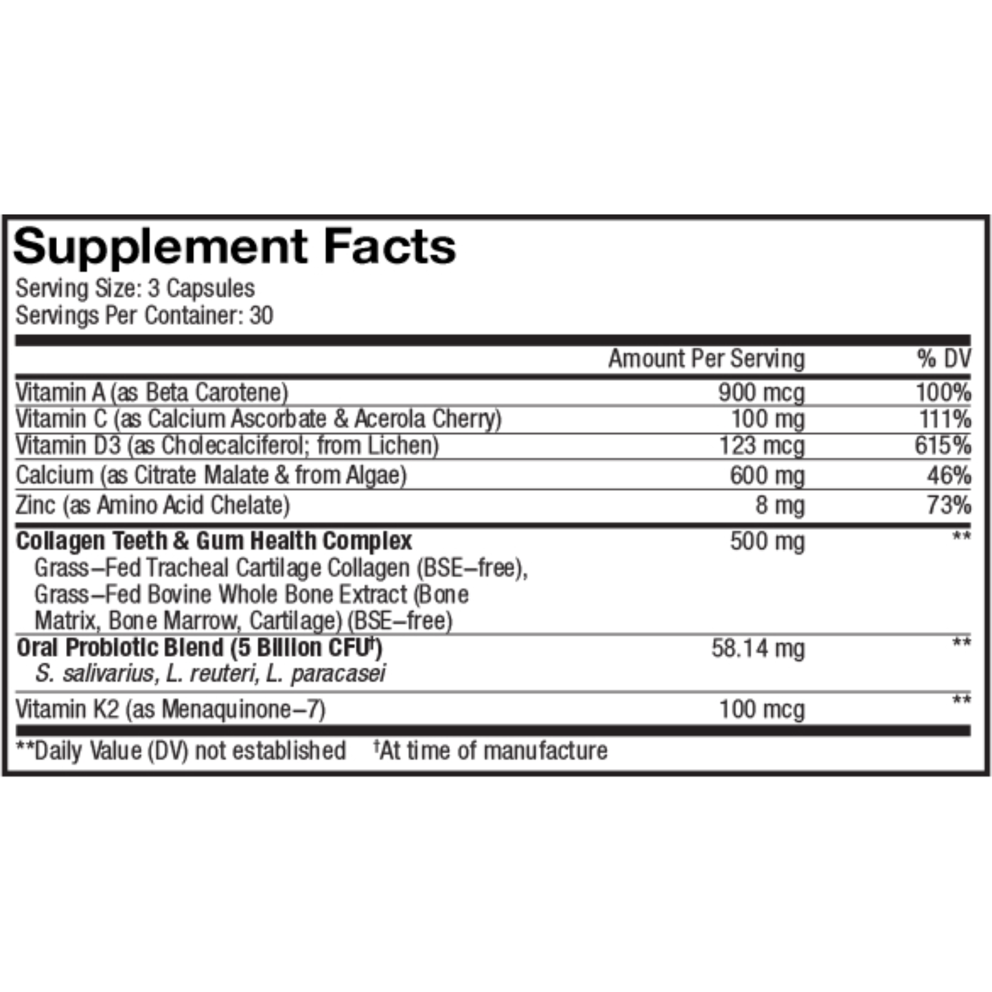 Teeth & Gums Vitamins