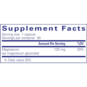 Magnesium (glycinate) 120 mg 90 caps