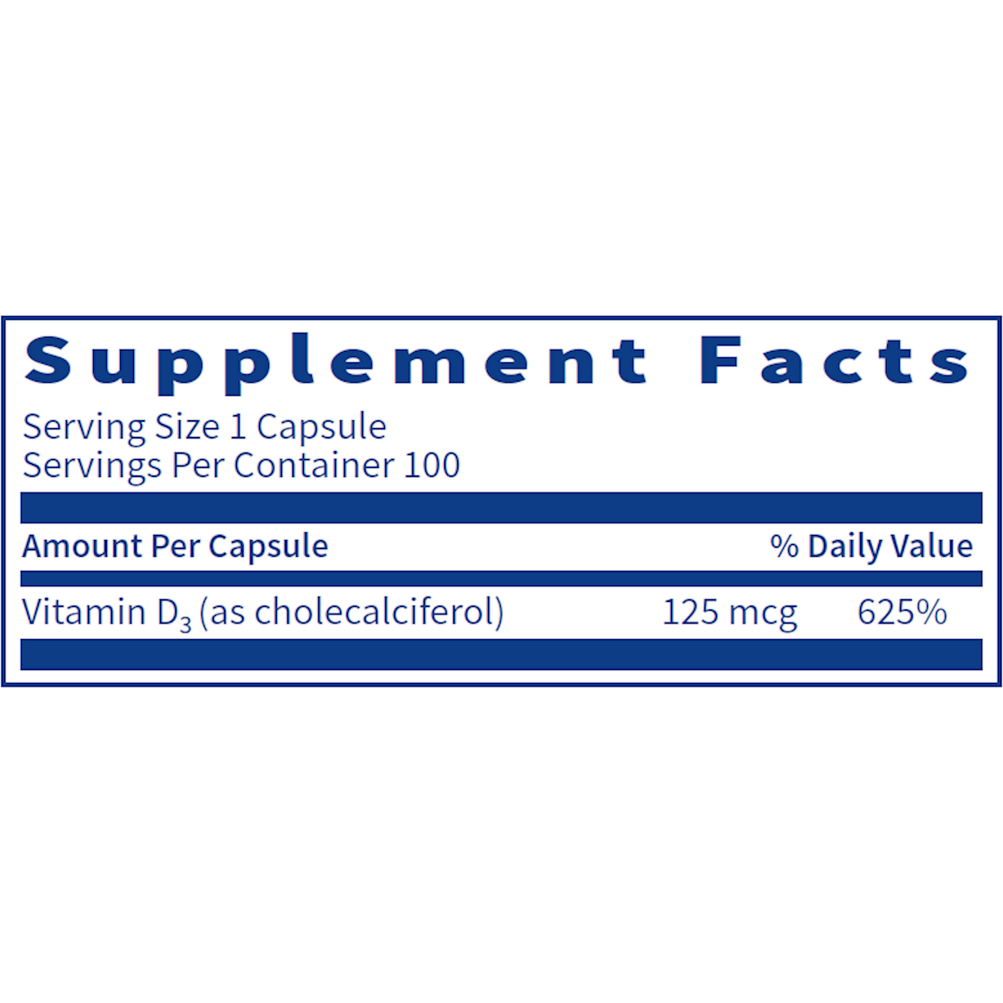 Vitamin D3 Capsules (5000 IU)