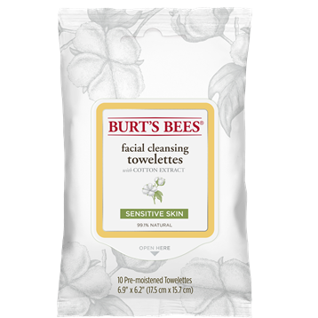 Burt's Bees Facial Cleansing Towel Sensitive 10ct