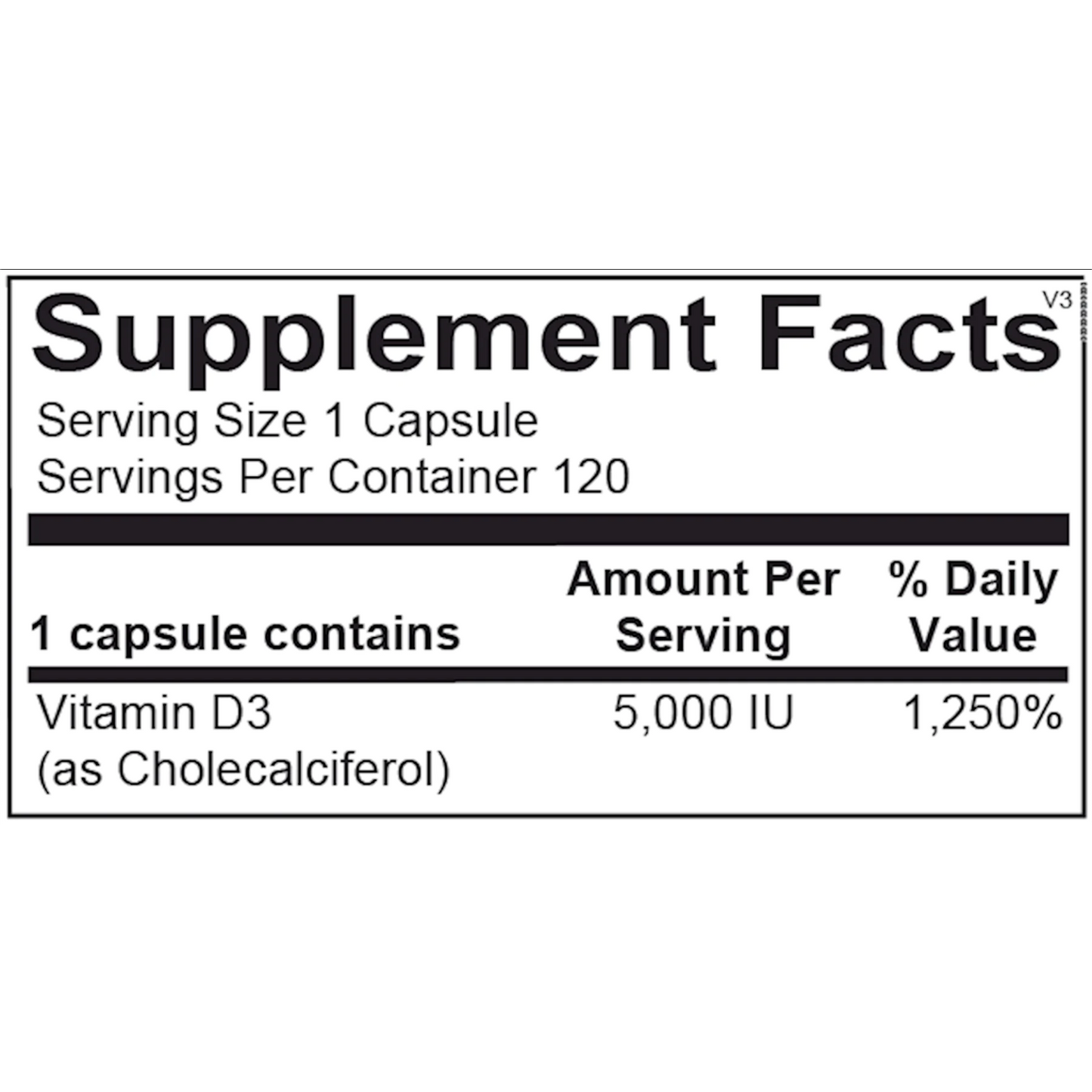 Vitamin D3 5,000 IU