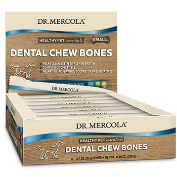 Dr. Mercola Dog Dental Chew Bones Small 0.77oz 12 pk