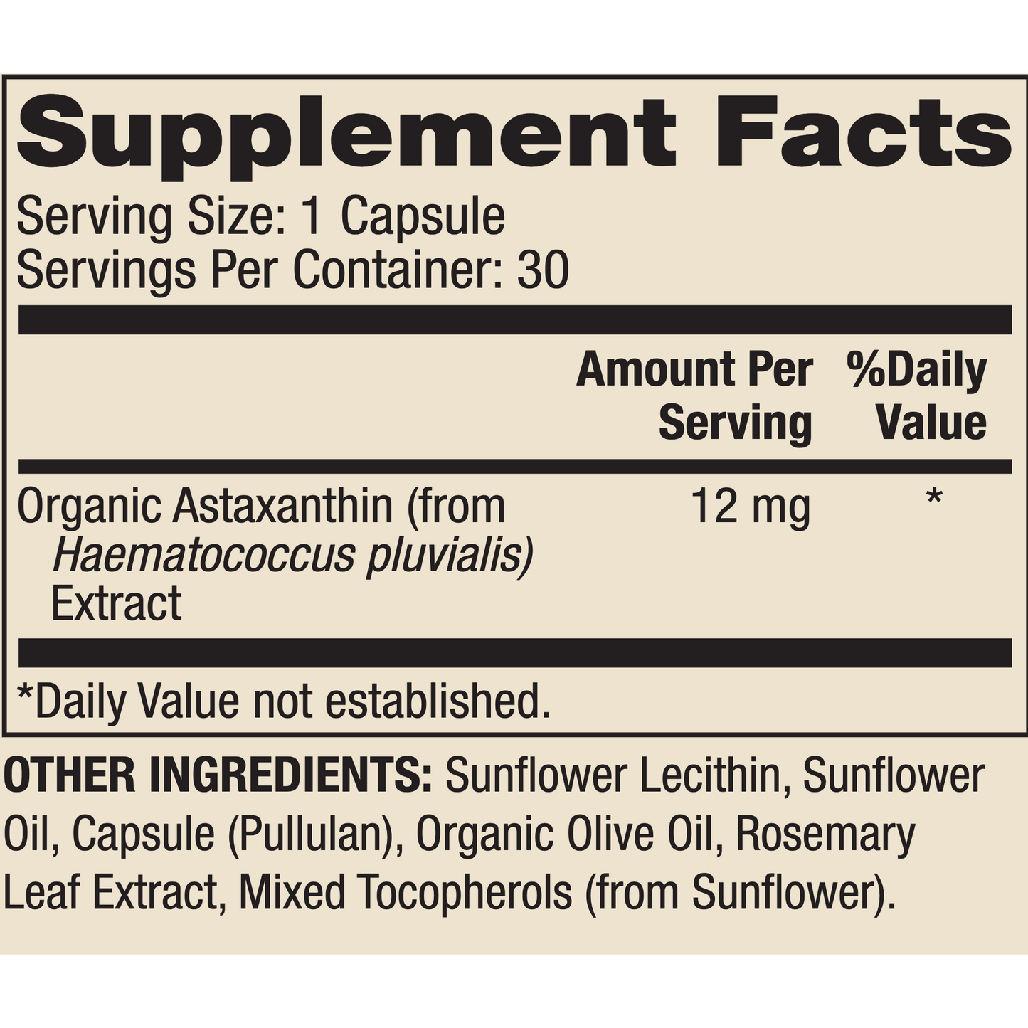 Astaxanthin 12 mg