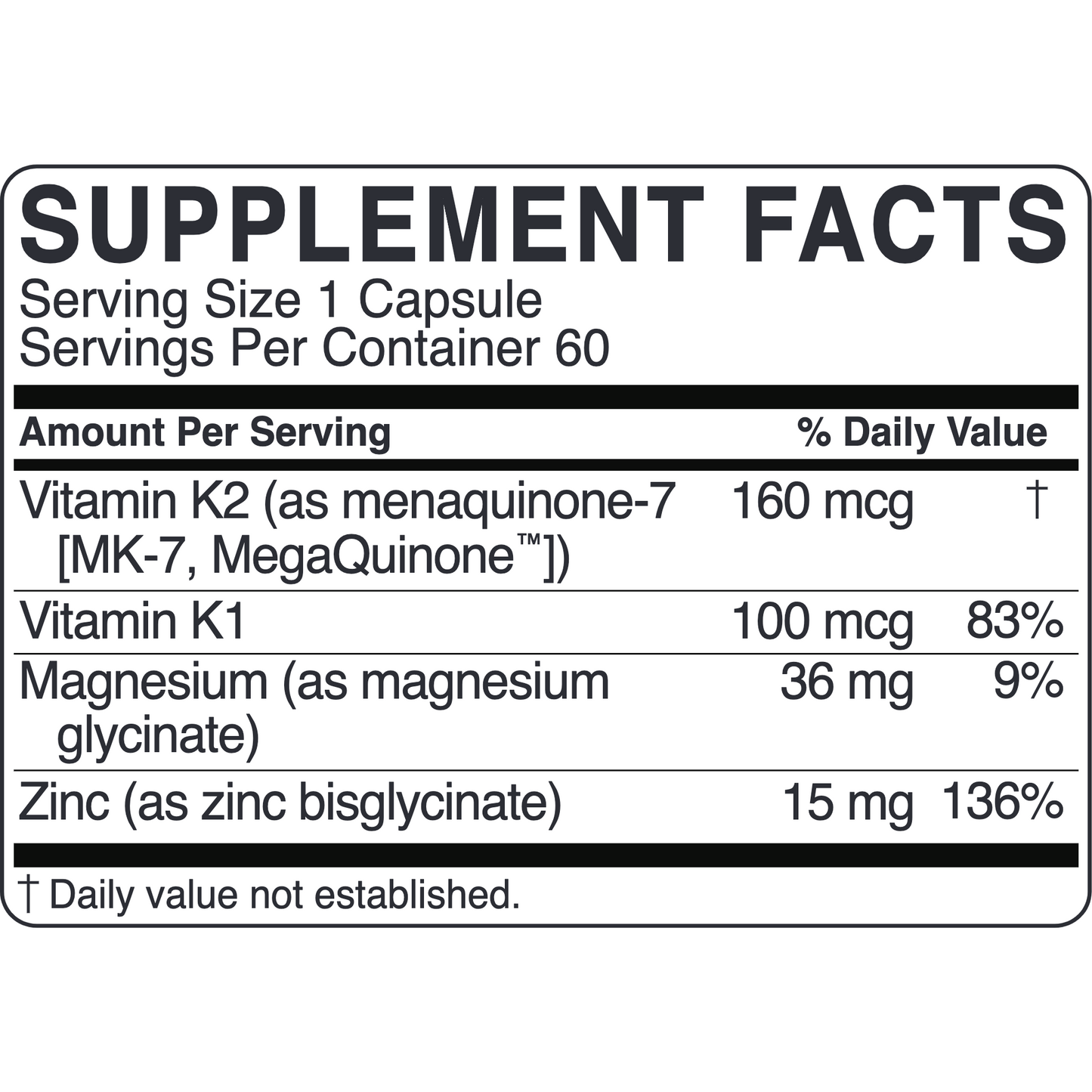 MegaQuinone K2-7 60 caps