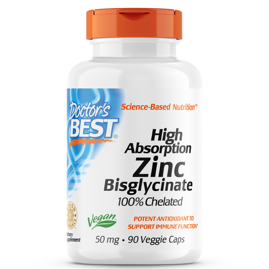 High Absorp Zinc Bisglycinate 90 vegcaps