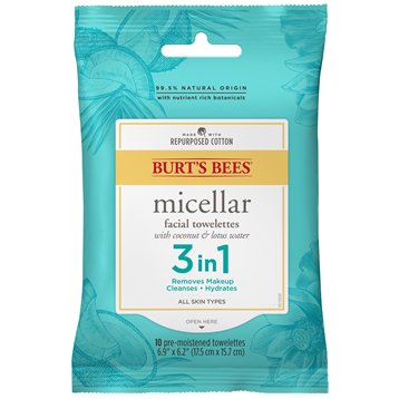 Burt's Bees Micellar Cleansing Towelettes Coconut & Lotus